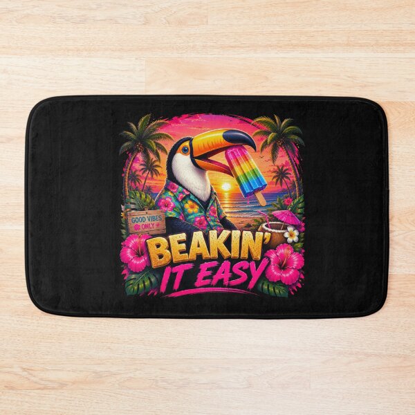Item preview, Beakin' It Easy - Funny Toucan Beach Vacation Tropical Sunset T-Shirt designed and sold by Aimetoi.