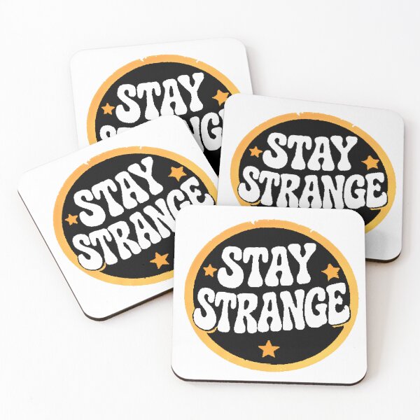Item preview, Stay Strange Retro Typography Stars Circle designed and sold by AstronautMerch.