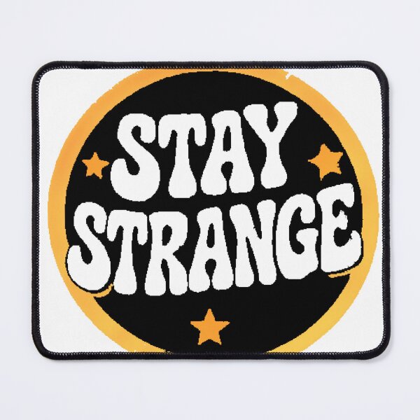 Item preview, Stay Strange Retro Typography Stars Circle designed and sold by AstronautMerch.