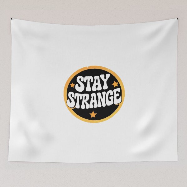 Item preview, Stay Strange Retro Typography Stars Circle designed and sold by AstronautMerch.