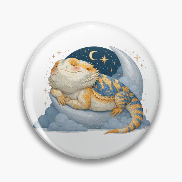 Item preview, Kawaii Bearded Dragon Moon | Cute Reptile Celestial Art designed and sold by Moonlit Menagerie.
