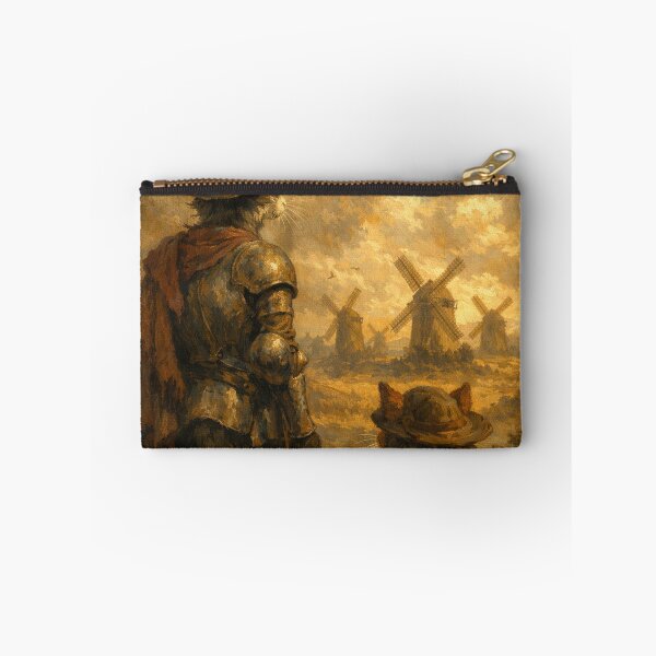 Item preview, Feline Don Quixote and Sancho in a Windmill Adventure designed and sold by ITSimagination.