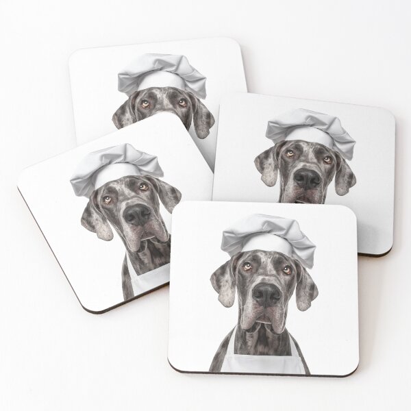 Item preview, Funny Great Dane Dog Chef Realistic Animal Cooking Humor Art designed and sold by LazyOwlStore.