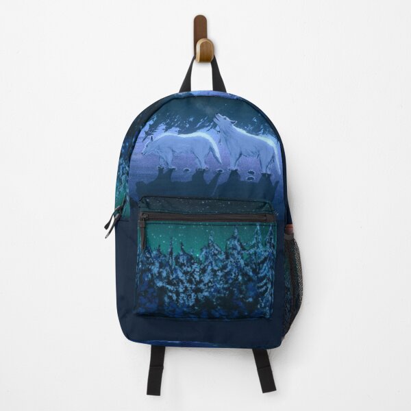 Item preview, Three wolves in winter forest night sky stars designed and sold by Witseart.