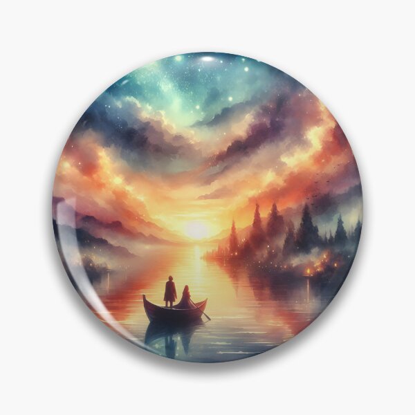 Item preview, Romantic Starry Boat Ride – Valentine’s Space & Nature Lovers  designed and sold by stylishdzign.