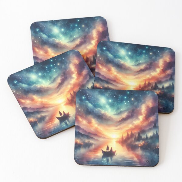Item preview, Romantic Starry Boat Ride – Valentine’s Space & Nature Lovers  designed and sold by stylishdzign.
