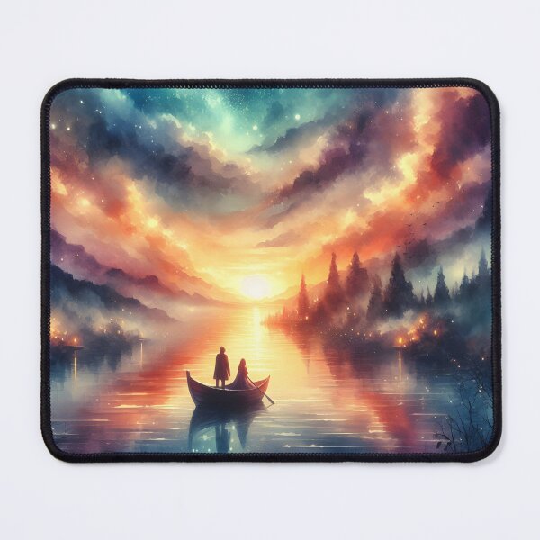 Item preview, Romantic Starry Boat Ride – Valentine’s Space & Nature Lovers designed and sold by stylishdzign.