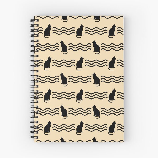 Item preview, Wheat & black cats pattern designed and sold by Mint + Midnight.