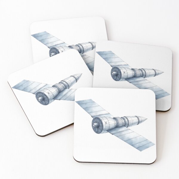 Item preview, Watercolor Satellite Space Illustration designed and sold by SpatialPost.