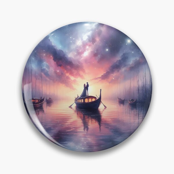 Item preview, Romantic Starry Boat Ride – Valentine’s Space & Nature Lovers  designed and sold by stylishdzign.