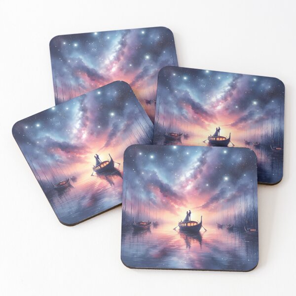 Item preview, Romantic Starry Boat Ride – Valentine’s Space & Nature Lovers  designed and sold by stylishdzign.