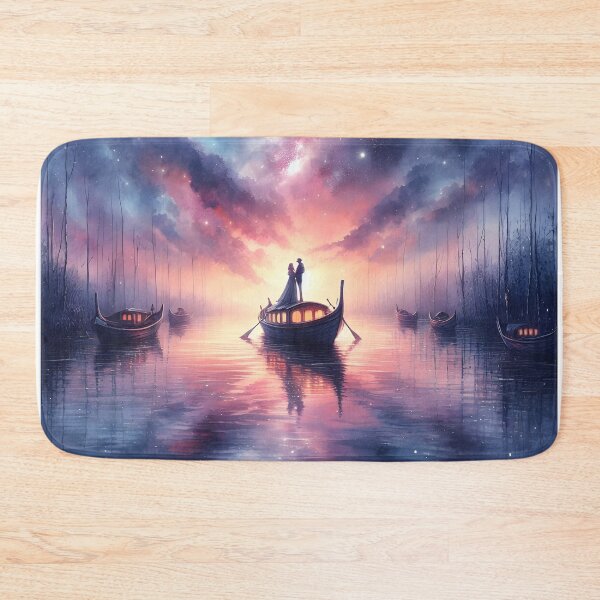 Item preview, Romantic Starry Boat Ride – Valentine’s Space & Nature Lovers  designed and sold by stylishdzign.
