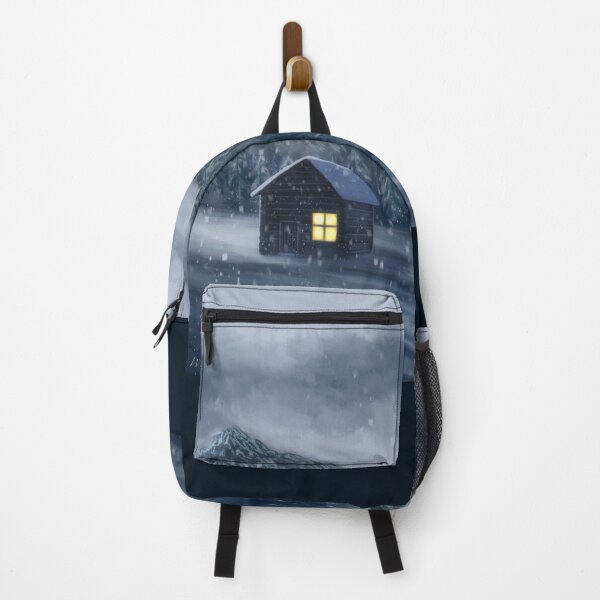 Item preview, Lonely cabin in winter forest while snowing designed and sold by Witseart.