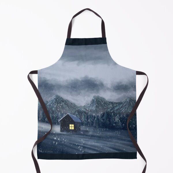 Item preview, Lonely cabin in winter forest while snowing designed and sold by Witseart.