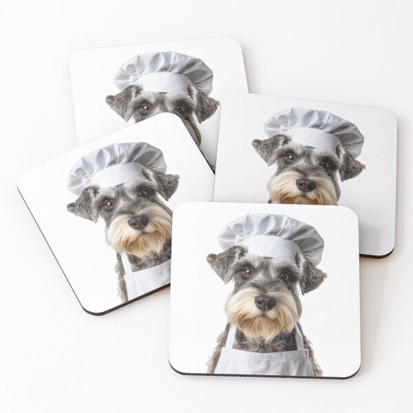Item preview, Funny Miniature Schnauzer Dog Chef Realistic Animal Cooking Humor Art designed and sold by LazyOwlStore.