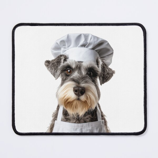 Item preview, Funny Miniature Schnauzer Dog Chef Realistic Animal Cooking Humor Art designed and sold by LazyOwlStore.