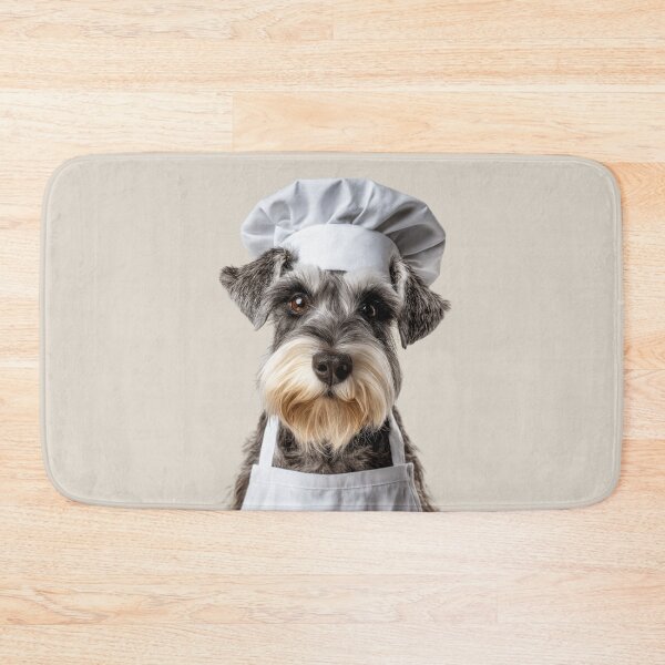 Item preview, Funny Miniature Schnauzer Dog Chef Realistic Animal Cooking Humor Art designed and sold by LazyOwlStore.