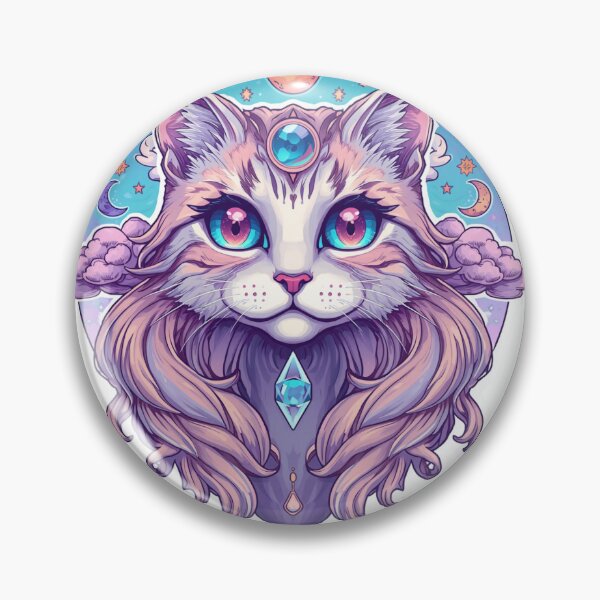 Item preview, Celestial Mystic Cat – Pastel Cosmic Fantasy Cat Sticker sky precure Design designed and sold by Vvmd.