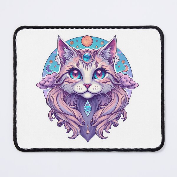 Item preview, Celestial Mystic Cat – Pastel Cosmic Fantasy Cat Sticker sky precure Design designed and sold by Vvmd.