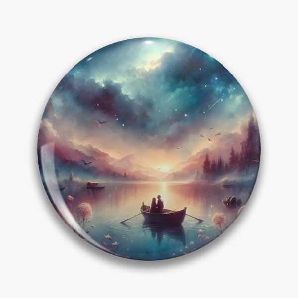 Item preview, Romantic Starry Boat Ride – Valentine’s Space & Nature Lovers  designed and sold by stylishdzign.