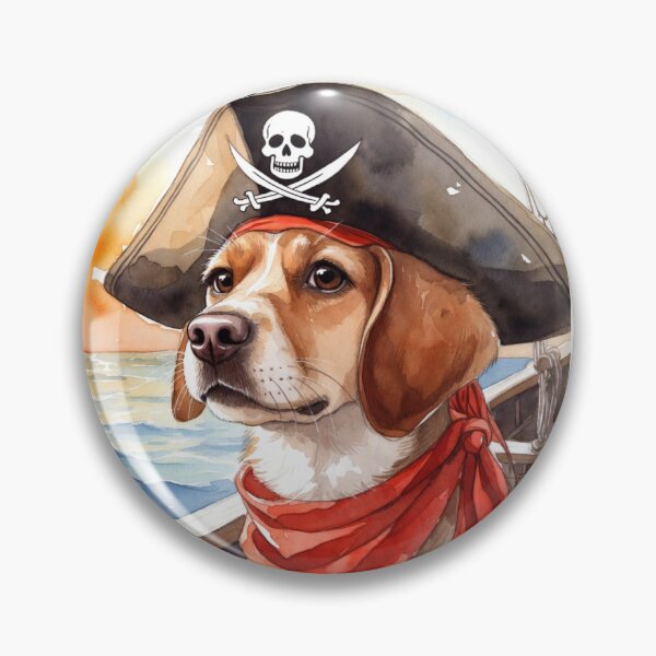 Item preview, Watercolor Pirate Dog on a High-Seas Adventure designed and sold by ITSimagination.