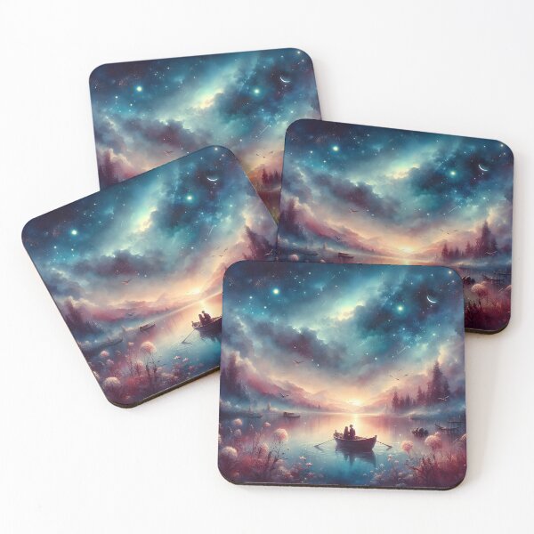 Item preview, Romantic Starry Boat Ride – Valentine’s Space & Nature Lovers  designed and sold by stylishdzign.