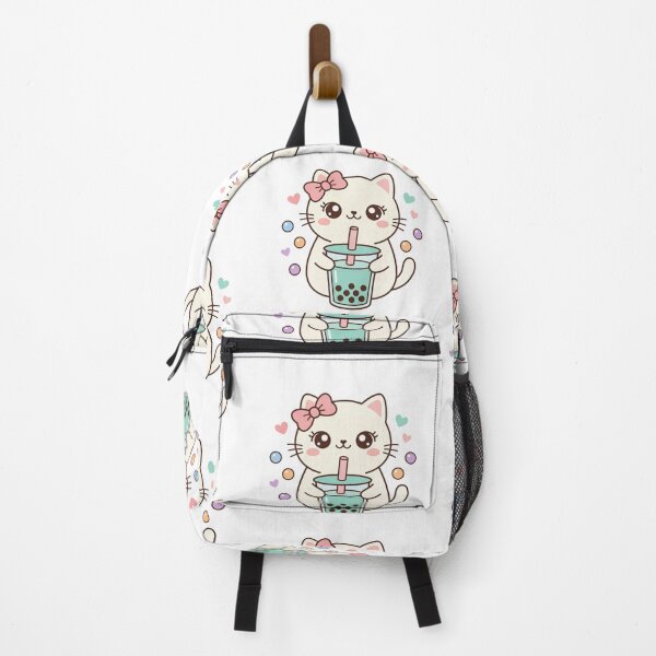 Item preview, Adorable Kawaii Cat with Pastel Boba Tea designed and sold by MoonlitDoodles1.
