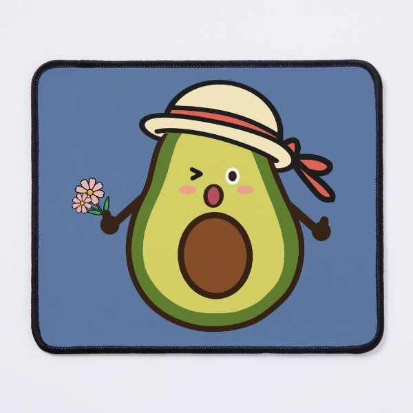 Item preview, Cute Avocado Holding Flowers | Kawaii Gardening Avocado Cartoon designed and sold by SunCraftStudio.
