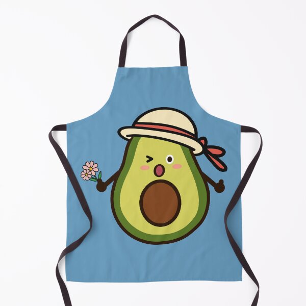 Item preview, Cute Avocado Holding Flowers | Kawaii Gardening Avocado Cartoon designed and sold by SunCraftStudio.