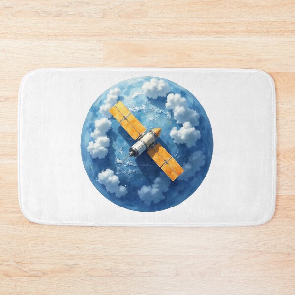 Item preview, Orbital Satellite Watercolor Space Art designed and sold by SpatialPost.