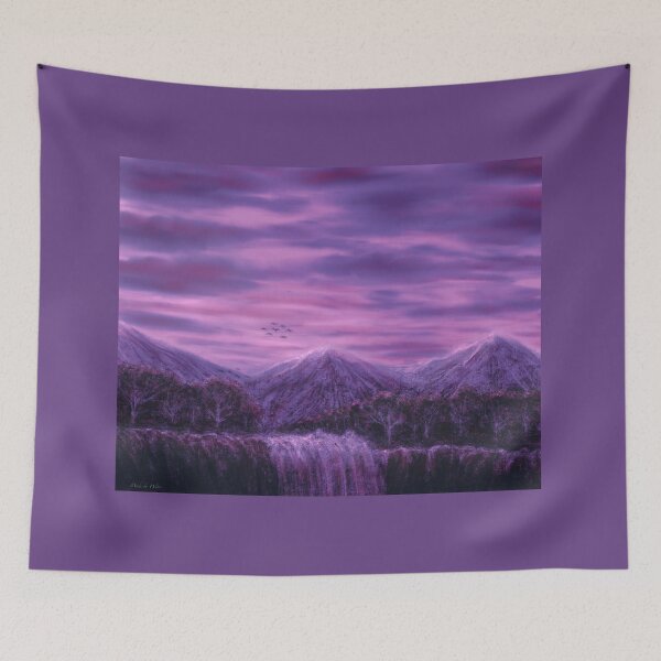 Item preview, Purple vibes forest sky waterfall designed and sold by Witseart.