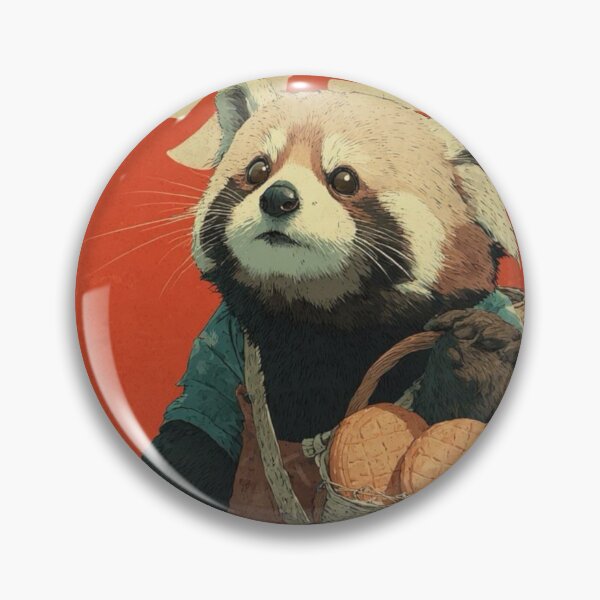 Item preview, red panda vintage japanese poster designed and sold by lilypadblue.