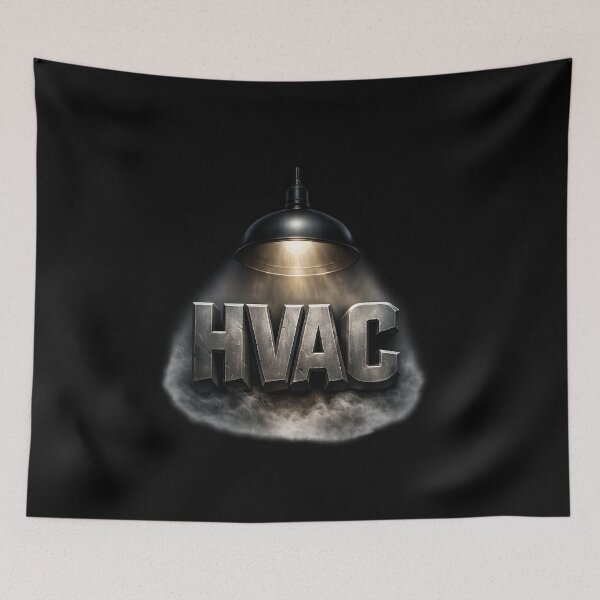 Item preview, HVAC Technician Industrial Metal Logo - Cooling Tradesman Design designed and sold by FrozenHeat97.