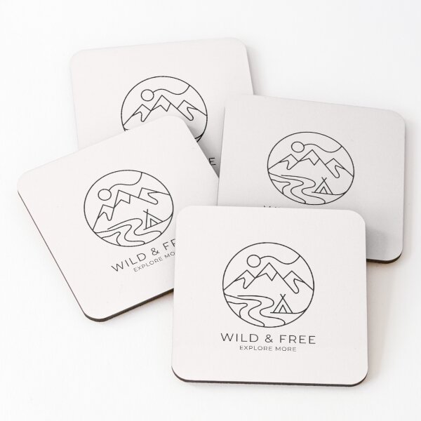 Item preview, Minimalist Mountain Line Art Wild and Free Nature - Adventure Camping designed and sold by TshirtAlles .