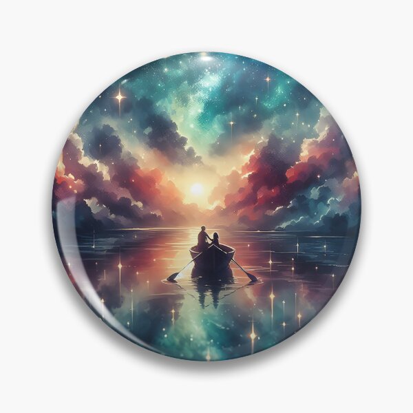 Item preview, Romantic Starry Boat Ride – Valentine’s Space & Nature Lovers  designed and sold by stylishdzign.