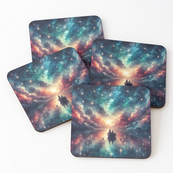 Item preview, Romantic Starry Boat Ride – Valentine’s Space & Nature Lovers  designed and sold by stylishdzign.