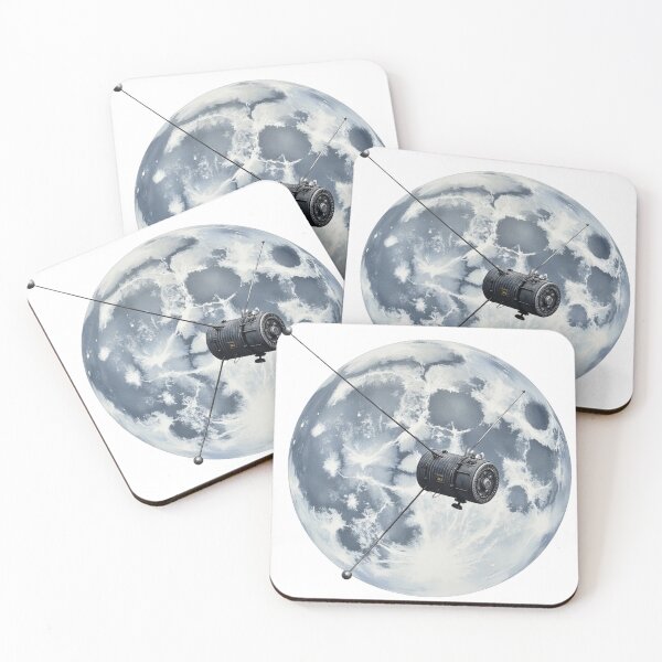 Item preview, Retro Satellite Moon Space Illustration designed and sold by SpatialPost.
