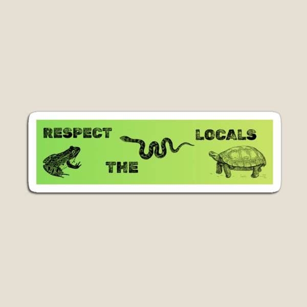Item preview, Respect the Locals Herp Bumper Sticker designed and sold by computerwoman.
