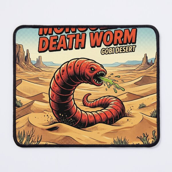 Item preview, Mongolian Death Worm Cryptid – Horror Comic Design designed and sold by redsharkuk.