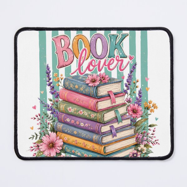 Item preview, Striped Book Lover Floral Wildflower Book Stack Art designed and sold by VGAfanatic.