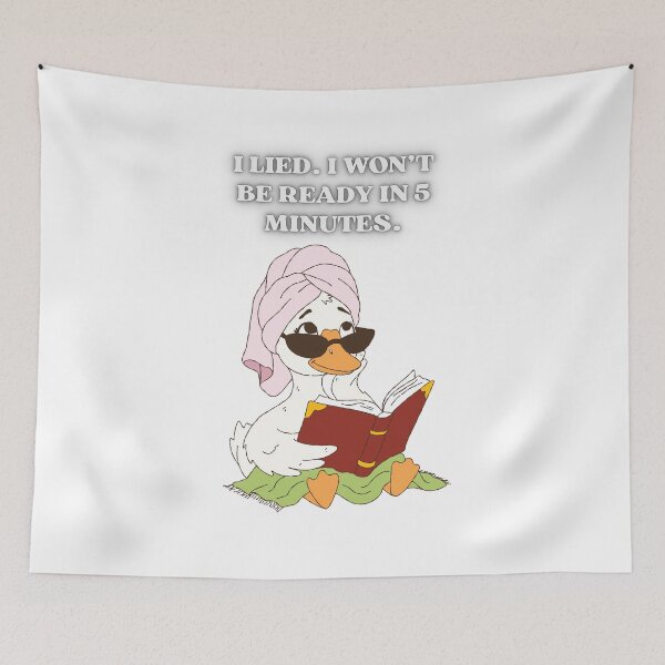 Item preview, I Lied. I Won't Be Ready in 5 Minutes Poster | Funny Duck Wall Art designed and sold by Cozy Art Studio.