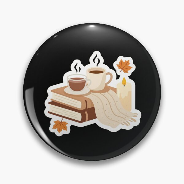 Item preview, Books and Coffee Sticker | Cozy Reading Aesthetic designed and sold by AillustriaAK.