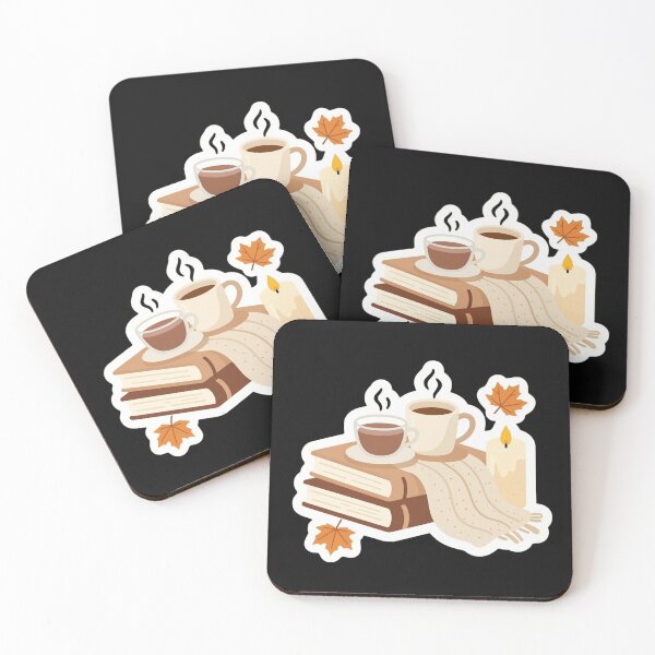 Artikelvorschau, Books and Coffee Sticker | Cozy Reading Aesthetic entworfen und verkauft von AillustriaAK.