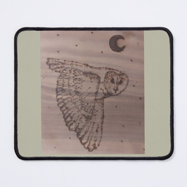 Item preview, Barn Owl gliding beneath the stars designed and sold by RoseGrayInk.