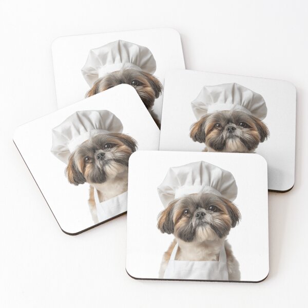 Item preview, Funny Shih Tzu Dog Chef Realistic Animal Cooking Humor Art designed and sold by LazyOwlStore.