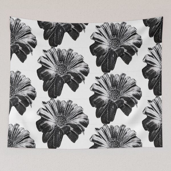 Item preview, Minimalist Black and White Daisy Sketch Graphic Illustration designed and sold by BalkanBloom.