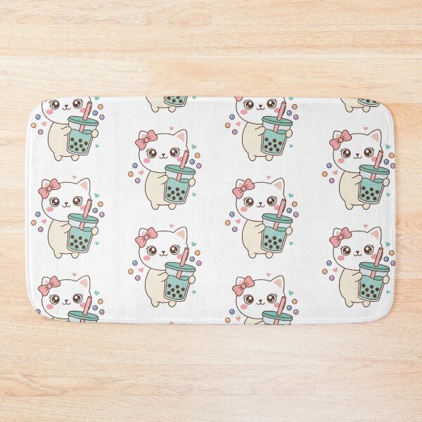 Item preview, Cute Kawaii Siamese Cat with Boba Bubble Tea designed and sold by MoonlitDoodles1.