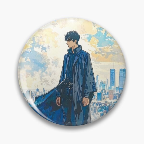Item preview, Anime Man Overlooking City Skyline  designed and sold by BetweenForms.