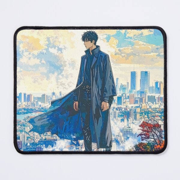 Item preview, Anime Man Overlooking City Skyline designed and sold by BetweenForms.