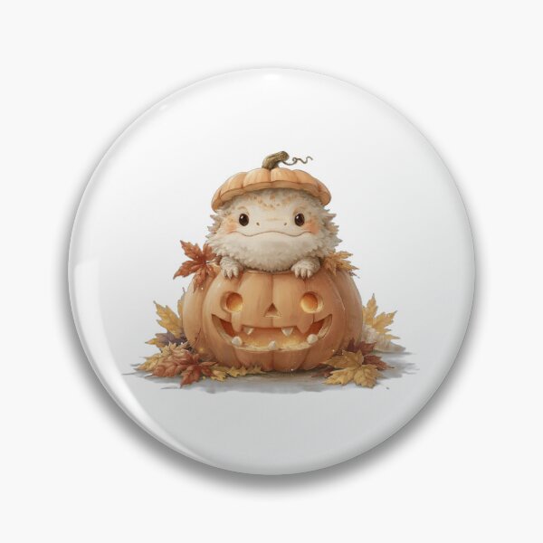 Item preview, Kawaii Bearded Dragon Pumpkin | Cute Reptile Halloween Art designed and sold by Moonlit Menagerie.
